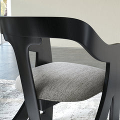 Crescent Barrel Chair - Black