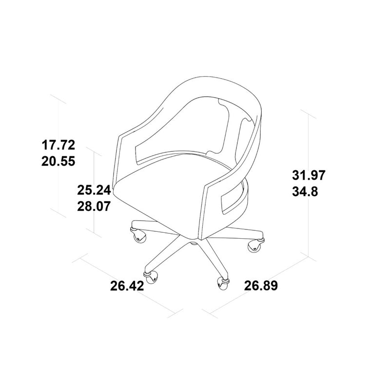 Crescent Desk Chair - Brown
