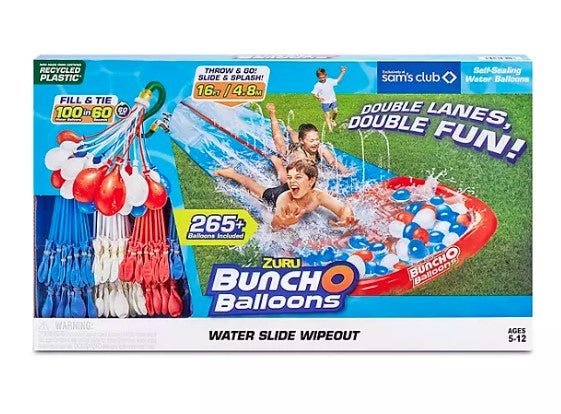 ZURU Red White Blue Water Slide w/ Bunch O Balloons