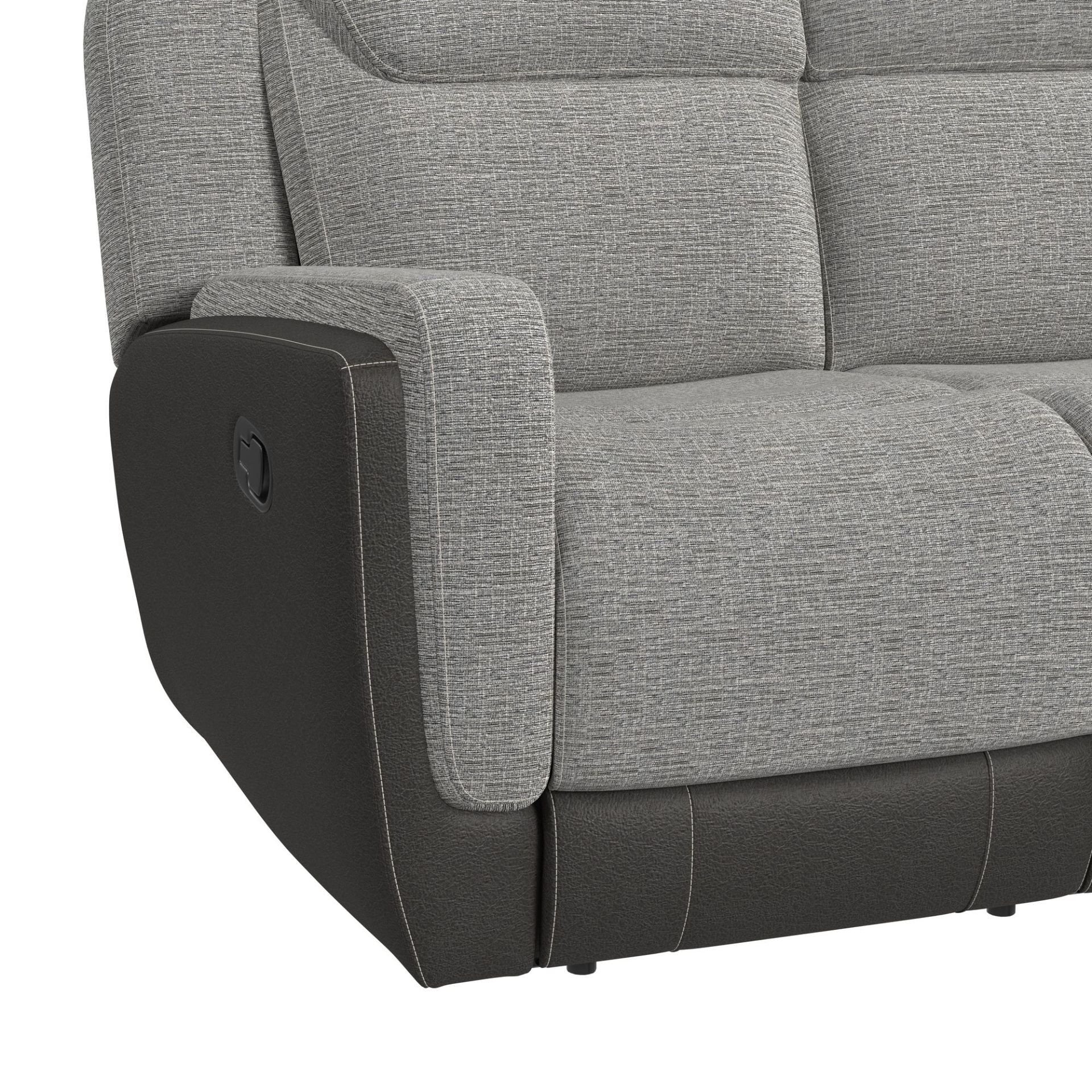 Hornet Manual Reclining Sofa - Grey