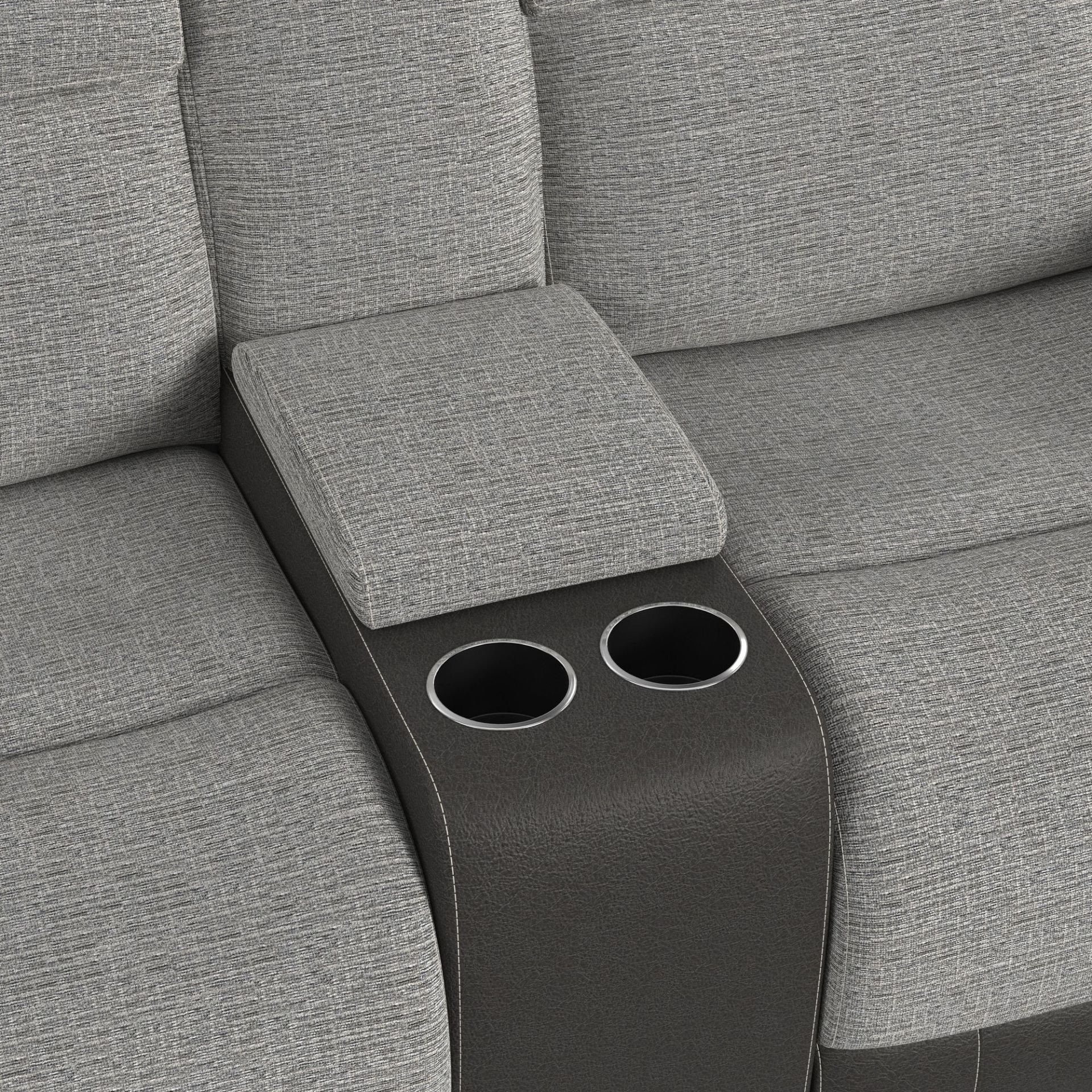 Hornet Manual Reclining Glider Loveseat - Grey