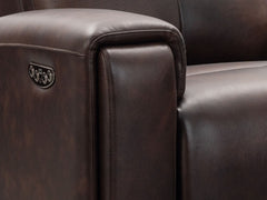 Abbyson Keegan Leather Power Recliner, Brown