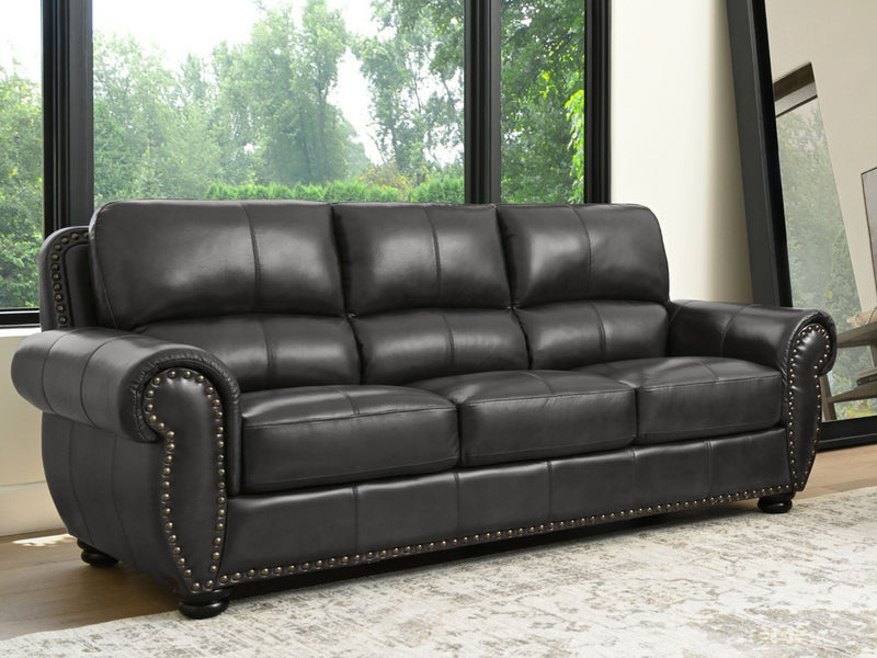 Austin Leather Loveseat - Brown