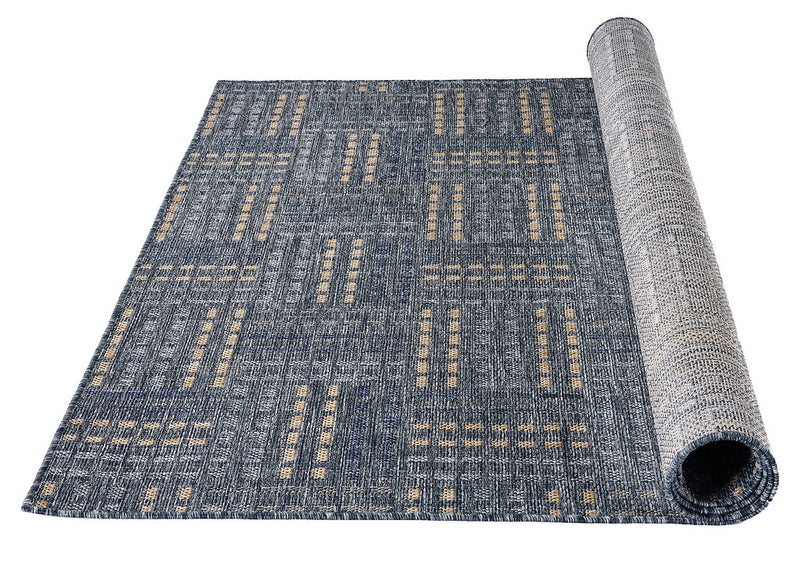 Knots 964 Area Rug - 8' x 10' - Denim