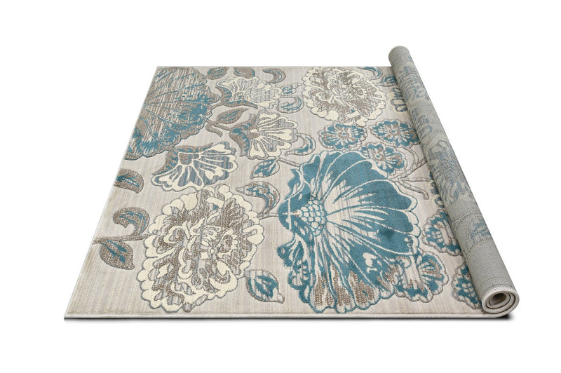 Ritz 85 Area Rug - 8' x 10' - Aqua Blue