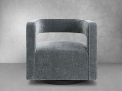 Lunar Stain-Resistant Fabric Swivel Chair