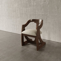 Crescent Barrel Chair - Brown