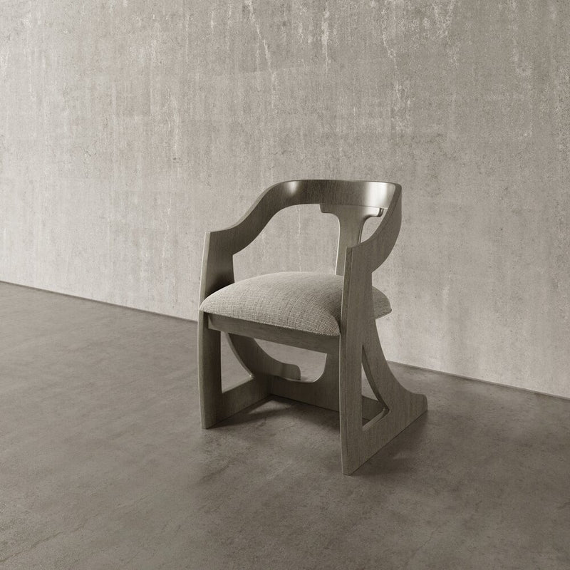 Crescent Barrel Chair - Grey