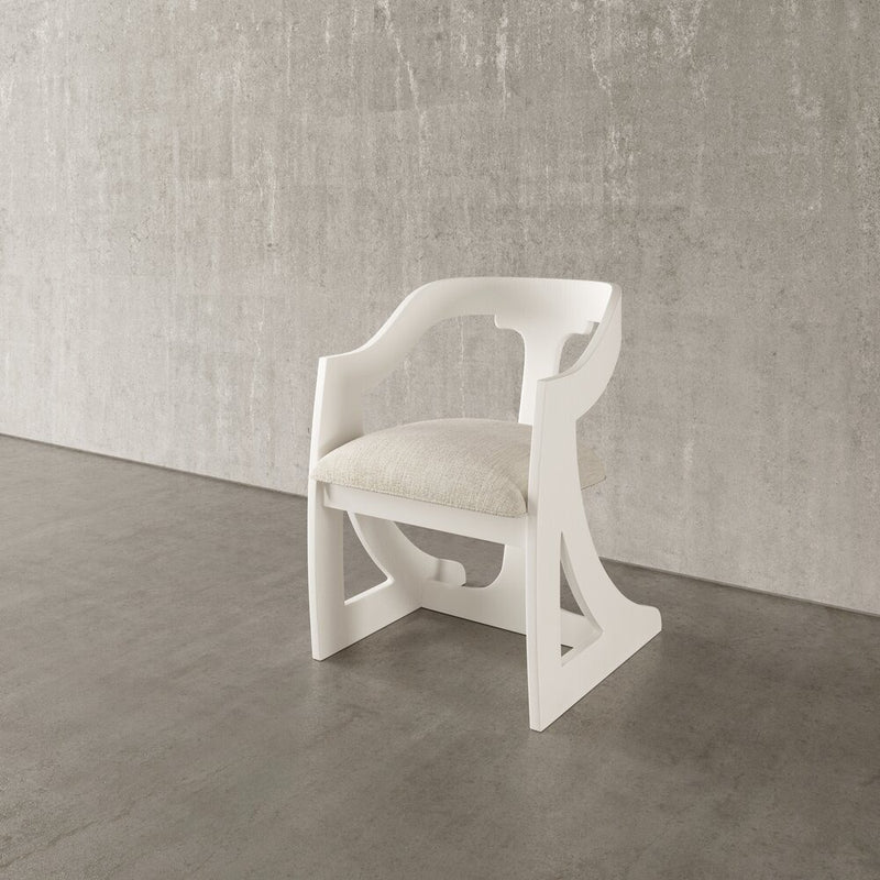 Crescent Barrel Chair - White