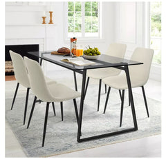 Monash Rectangular Modern Dining Table - Black