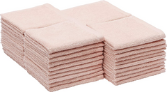 100% Cotton Terry Washcloths - Blush, 40-Pack