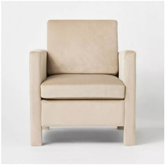 Bellfield Fully Upholstered Accent Chair - Light Brown Velvet