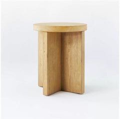 Bluff Park Round Wood Accent Table Natural