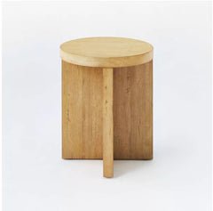 Bluff Park Round Wood Accent Table Natural