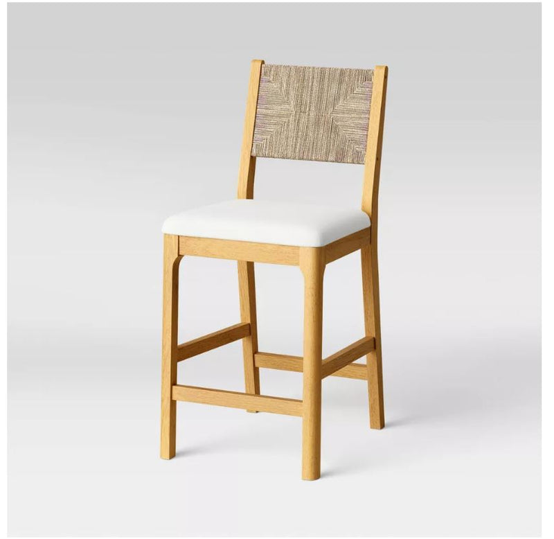 Bowman Counter Height Barstool Woven and Wood