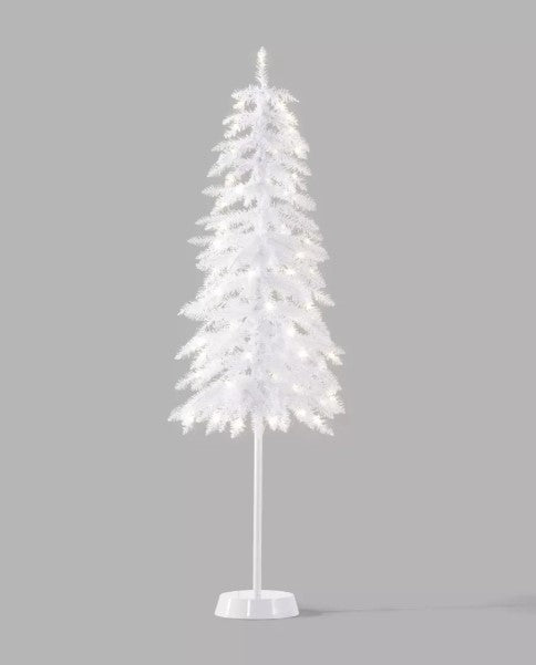 7.5' Pre-lit Alberta Spruce Artificial Christmas Tree