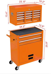 6-Drawers Rolling Tool Chest, Orange