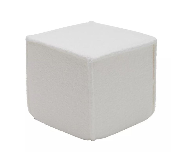 19" Square Pouf Ottoman - Cream