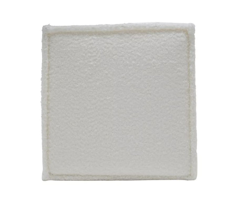 19" Square Pouf Ottoman - Cream