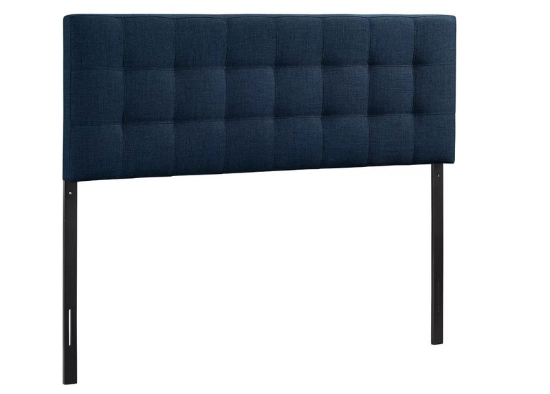 Lily Upholstered Fabric Headboard, Full - Navy