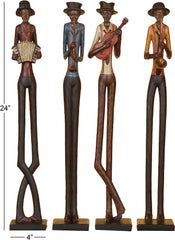 Long Legged Jazz Band Sculptures - Set of 4