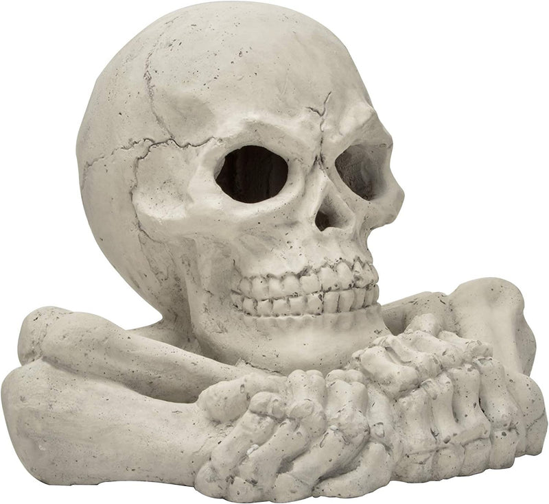 Fireproof Fire Pit Fireplace Skull withBones and Hands Gas Log for Indoor or Outdoor, Fireplaces, Fire Pits