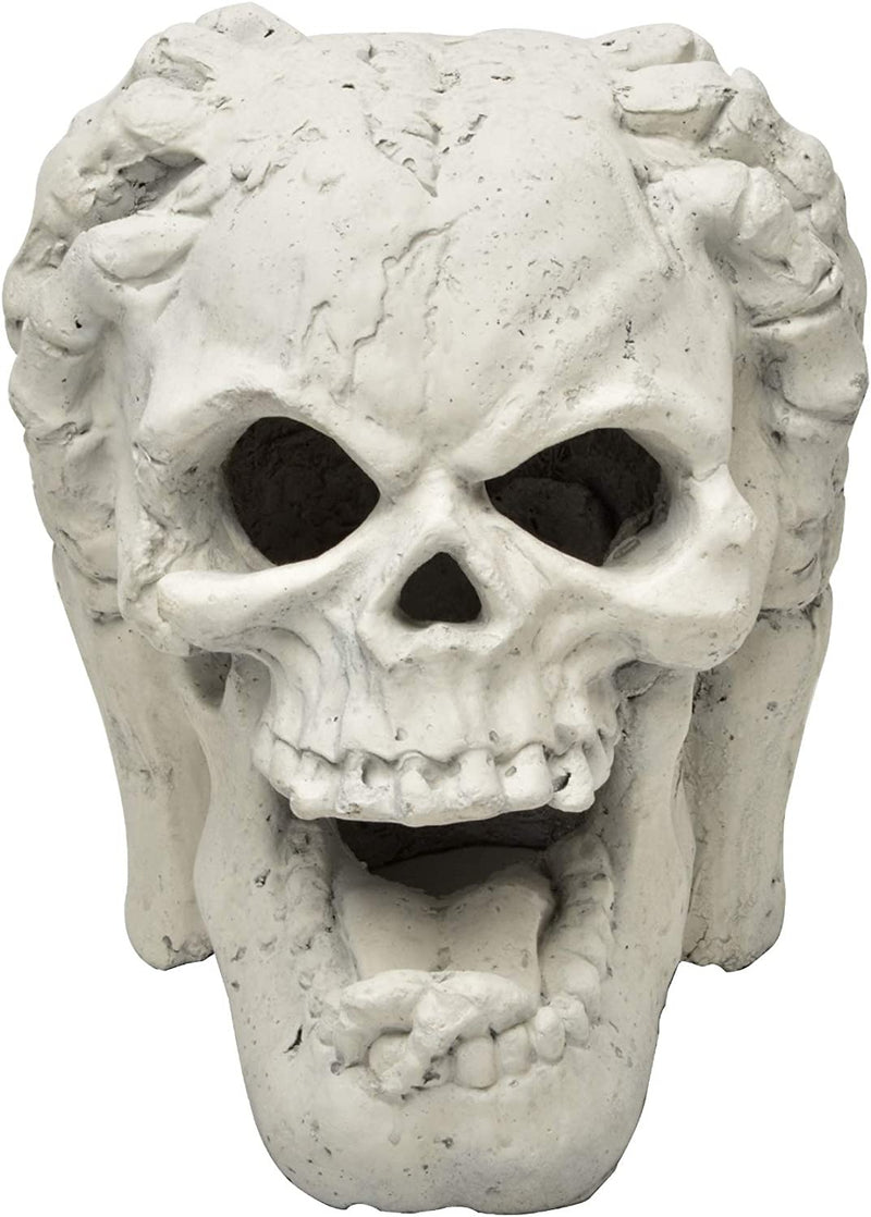 Fireproof Fire Pit Fireplace Skull with Two Hands Gas Log for Indoor or Outdoor, Fireplaces, Fire Pits