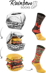 Funny Burger Socks Box - 2 Pairs