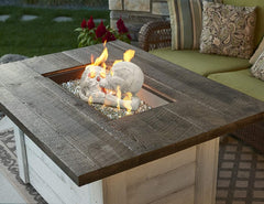Pair of Imitated White Human Skull and Bones Gas Log for Indoor or Outdoor, Fireplaces, Fire Pits