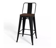 Josephine Metal/Wood Counter Height Barstools - Set of 2