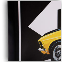 Ford Yellow Mustang Detour Street Sign Canvas Wall Decor