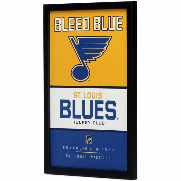 St. Louis Blues Team Spirit Framed Wood Wall Decor