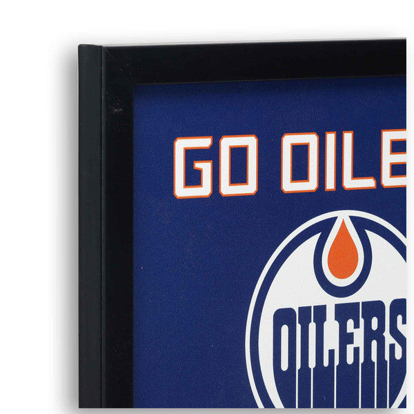 Edmonton Oilers Team Spirit Framed Wood Wall Decor