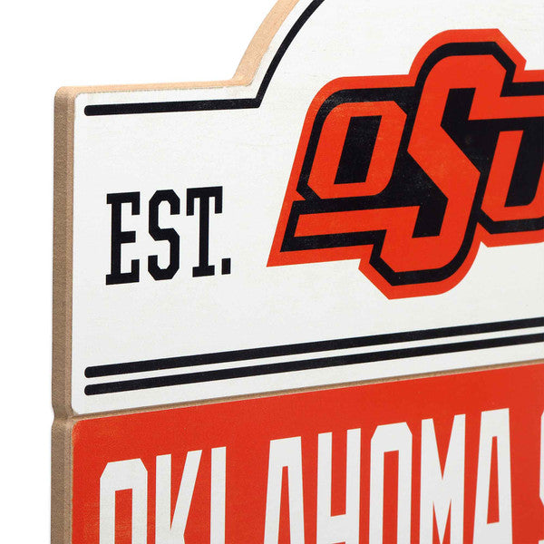 Oklahoma State University Cowboys Bump Planked Wood Wall Décor