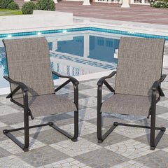 VILLA Outdoor Spring Dining Chairs Set of 2