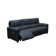 Tamara Leather Power Sofa - Blue