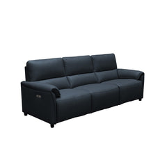 Tamara Leather Power Sofa - Blue