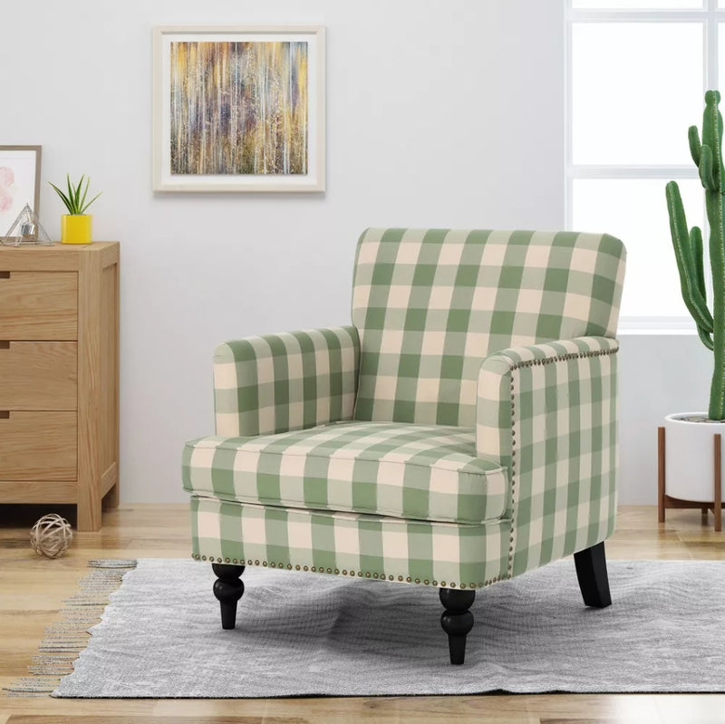 Pasadena Swivel Accent Chair - Tan Herringbone