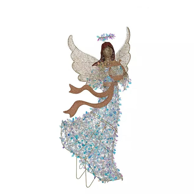 6' Pre-Lit Iridescent Angel