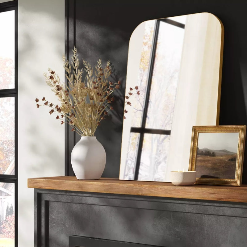 24" x 36" Infinity Mantle Mirror - Brass