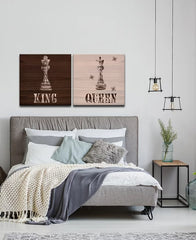 King & Queen 2-Pc. Canvas Wall Decor Set