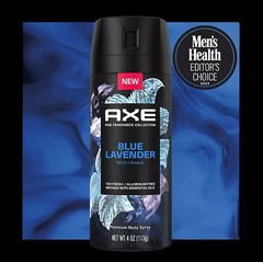 AXE Premium Deodorant Body Spray, Blue Lavender, 4 oz., 3 pk.