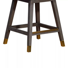 Basila Wood Finish with Fabric Swivel Counter Height Barstool