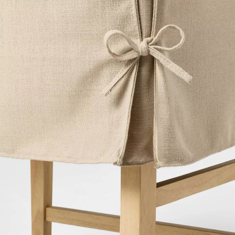 Camas Slipcover Counter Height Barstool - Khaki