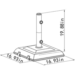 60lbs. Square Umbrella Base
