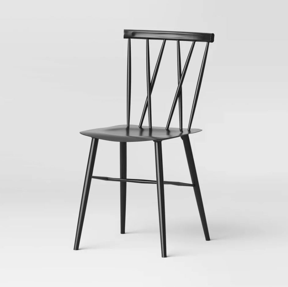 Becket Metal X Back Dining Chair Black Wichita Home Outlet