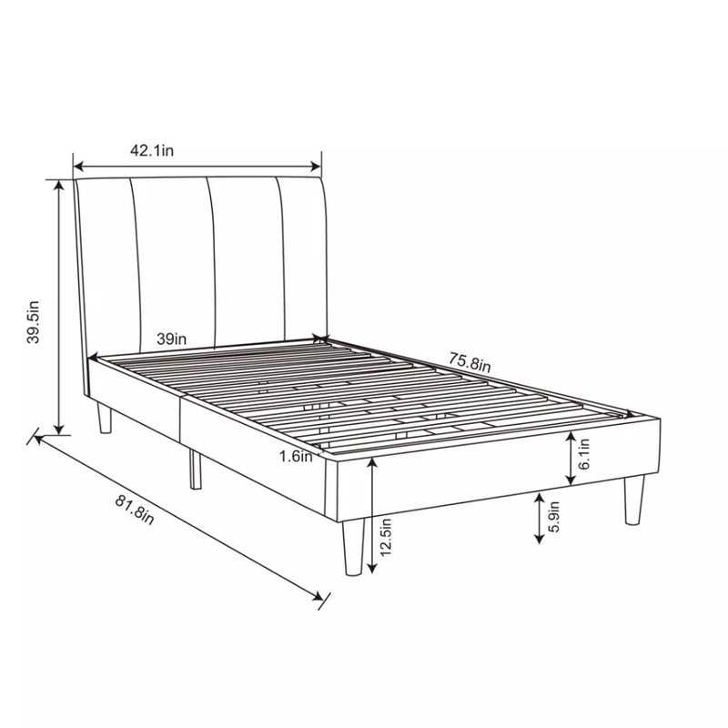 Dorm Twin Bed - Cream