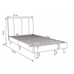 Dorm Twin Bed - Cream