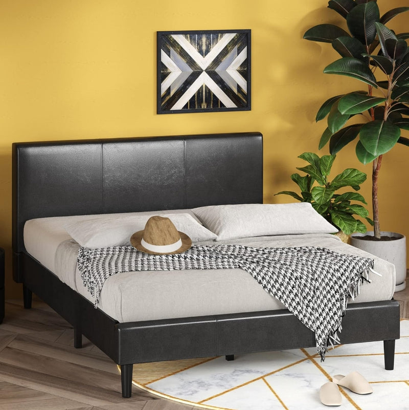 ZINUS Jade Faux Leather Upholstered Platform Bed - King