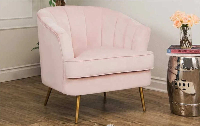 Bellini Tufted Velvet Accent Chair - Pink